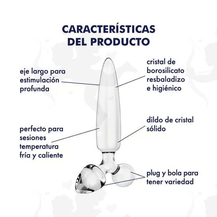 Triple Crystal 1 Dildo y plug de cristal