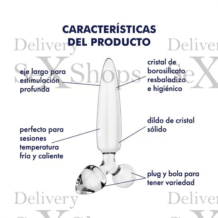 Triple Crystal 1 Dildo y plug de cristal