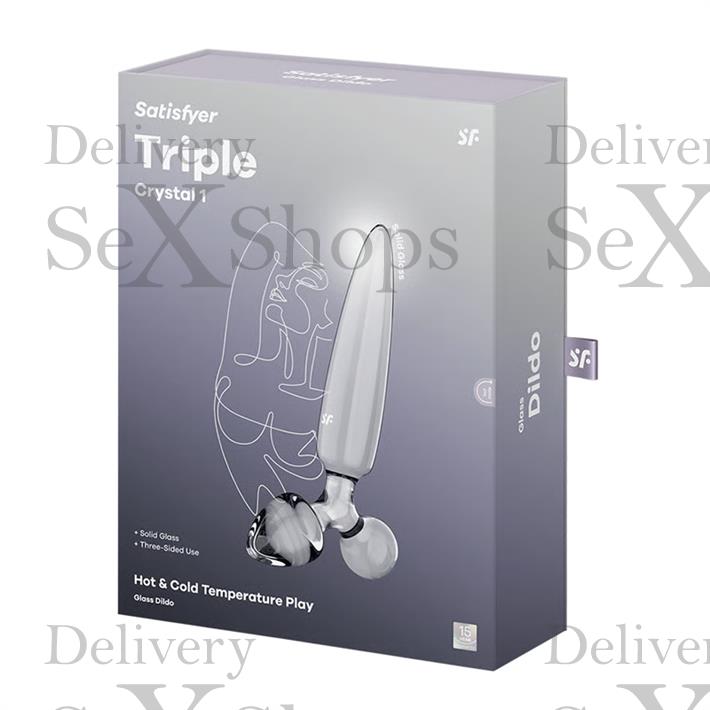 Triple Crystal 1 Dildo y plug de cristal
