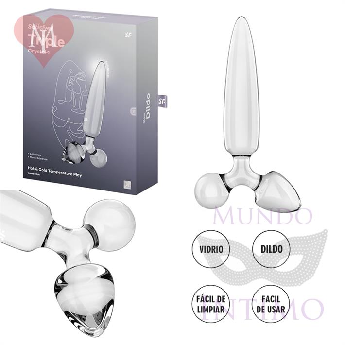  Triple Crystal 1 Dildo y plug de cristal 