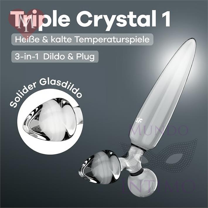 Triple Crystal 1 Dildo y plug de cristal