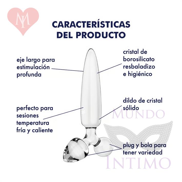 Triple Crystal 1 Dildo y plug de cristal