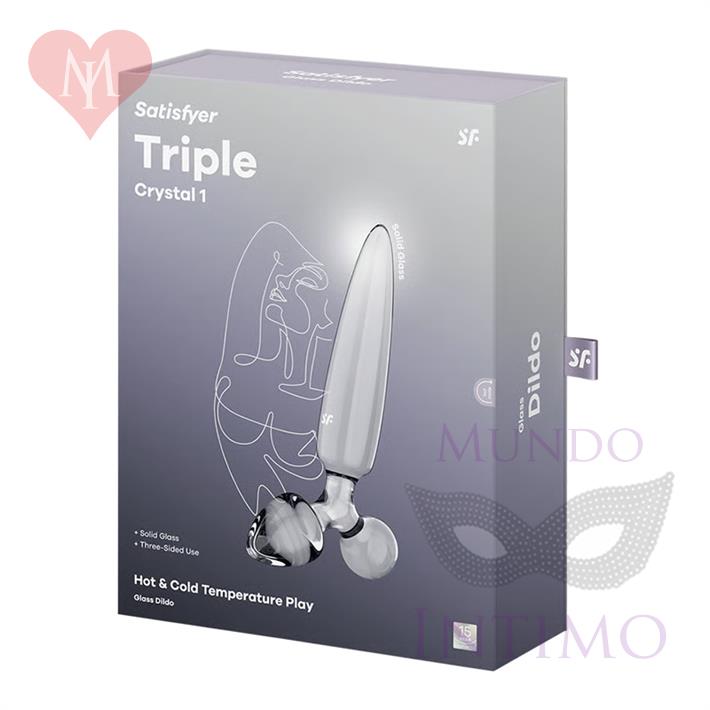 Triple Crystal 1 Dildo y plug de cristal