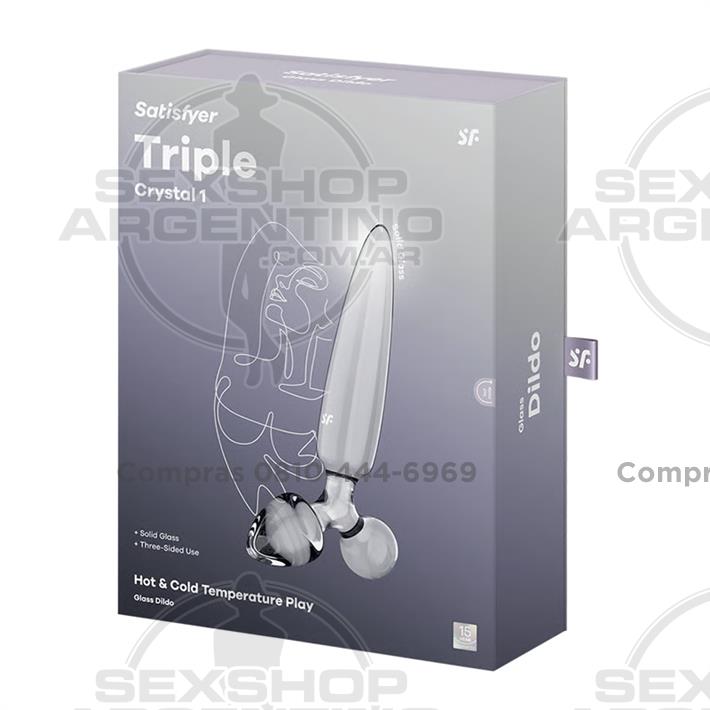 Triple Crystal 1 Dildo y plug de cristal