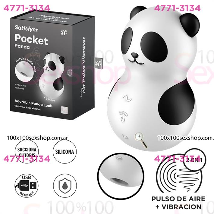 Cód: CA SS-SA-5878 - Pocket Panda Succionador y vibrador con carga USB - $ 104700