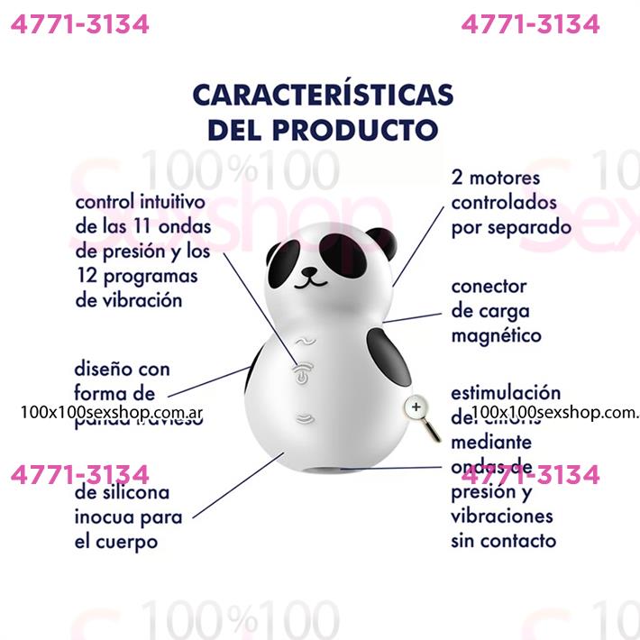 Pocket Panda Succionador y vibrador con carga USB