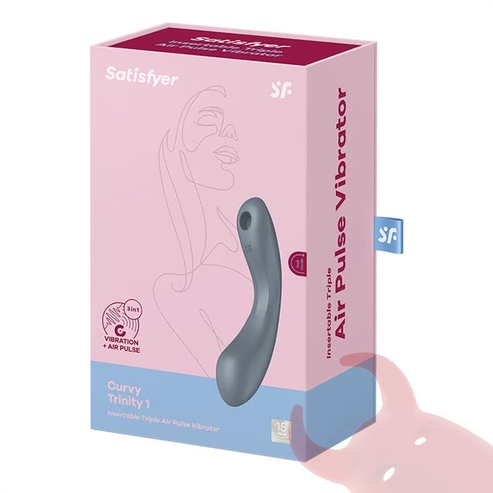 Curvy Trinity 1 Estimulacion clitorial mediante ondas de presion y de punto G mediante vibracion