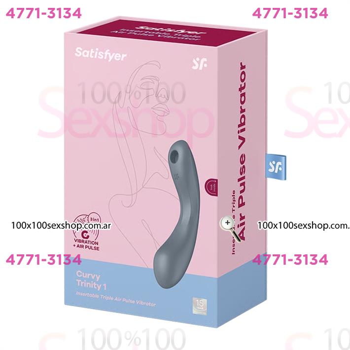Curvy Trinity 1 Estimulacion clitorial mediante ondas de presion y de punto G mediante vibracion