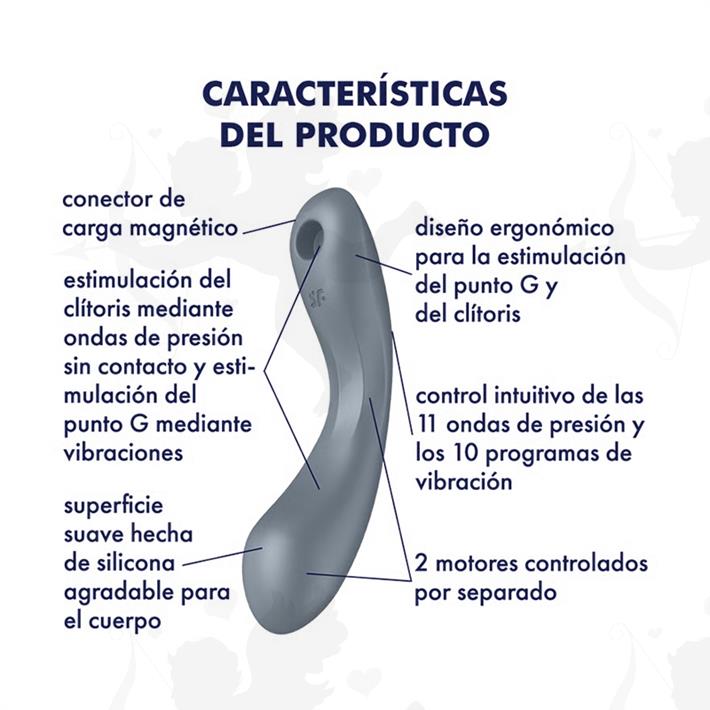 Curvy Trinity 1 Estimulacion clitorial mediante ondas de presion y de punto G mediante vibracion Curvy Trinity 1 Estimulacion clitorial mediante ondas de presion y de punto G mediante vibracion