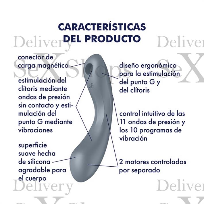 Curvy Trinity 1 Estimulacion clitorial mediante ondas de presion y de punto G mediante vibracion Curvy Trinity 1 Estimulacion clitorial mediante ondas de presion y de punto G mediante vibracion