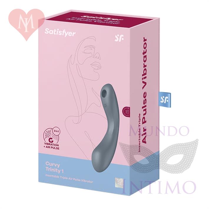 Curvy Trinity 1 Estimulacion clitorial mediante ondas de presion y de punto G mediante vibracion