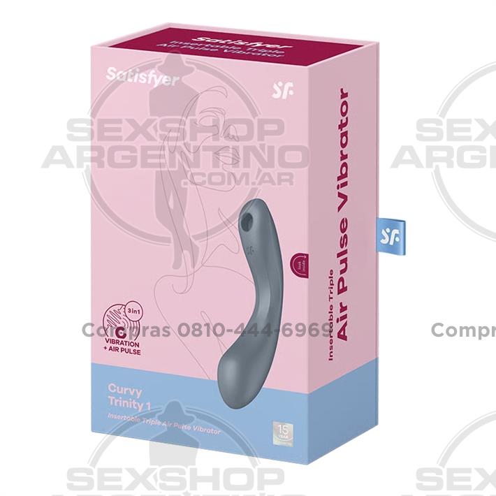 Curvy Trinity 1 Estimulacion clitorial mediante ondas de presion y de punto G mediante vibracion