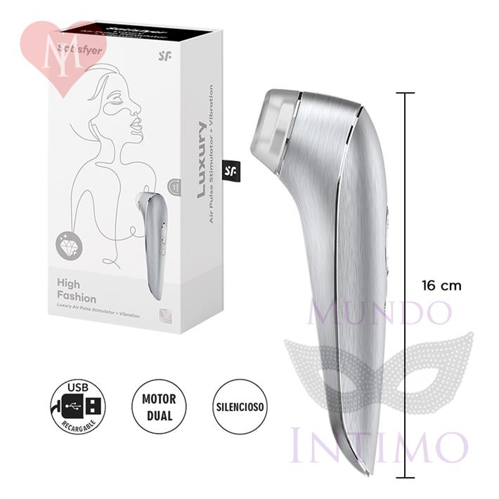  Luxury High Fashion estimulador de clitoris por onda de presion y vibracion con carga USB 