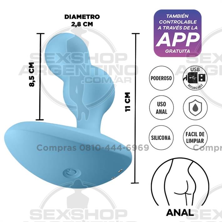  - Deep Diver plug anal con vibracion con control via APP