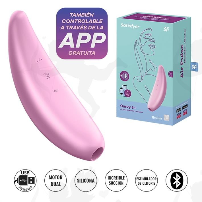 Cód: SS-SA-7526 - Curvy 3+ pink Succionador de clitoris con control Bluetooth - $ 12900