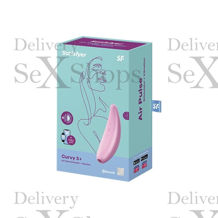 Curvy 3+ pink Succionador de clitoris con control Bluetooth