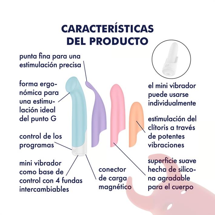 Playful Four estimulador con kit de 4 cabezales diferentes