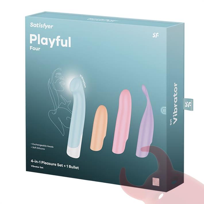 Playful Four estimulador con kit de 4 cabezales diferentes