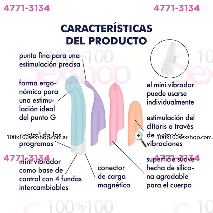 Playful Four estimulador con kit de 4 cabezales diferentes