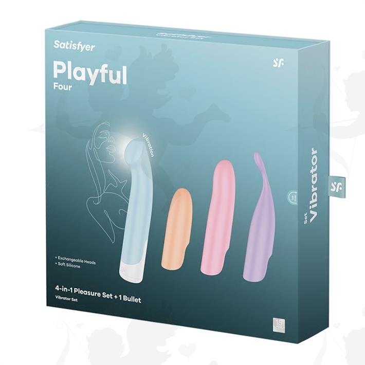 Playful Four estimulador con kit de 4 cabezales diferentes