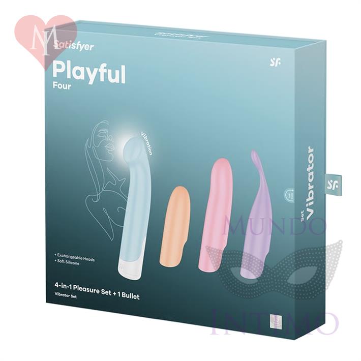 Playful Four estimulador con kit de 4 cabezales diferentes