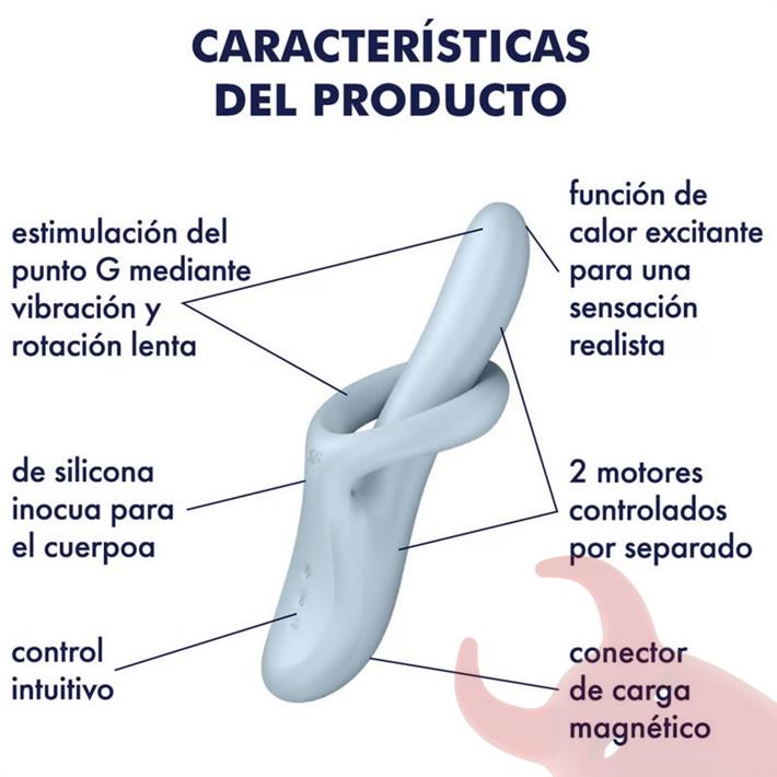 Heat Flex 4 - Vibrador con efecto calor y Flexible ademas con 4 Motores