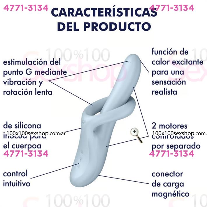 Heat Flex 4 - Vibrador con efecto calor y Flexible ademas con 4 Motores