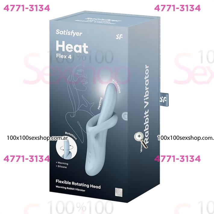 Heat Flex 4 - Vibrador con efecto calor y Flexible ademas con 4 Motores