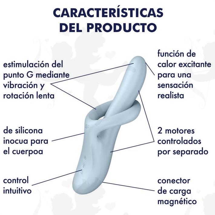 Heat Flex 4 - Vibrador con efecto calor y Flexible ademas con 4 Motores