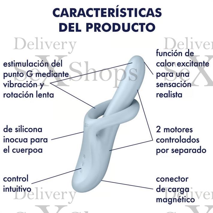Heat Flex 4 - Vibrador con efecto calor y Flexible ademas con 4 Motores