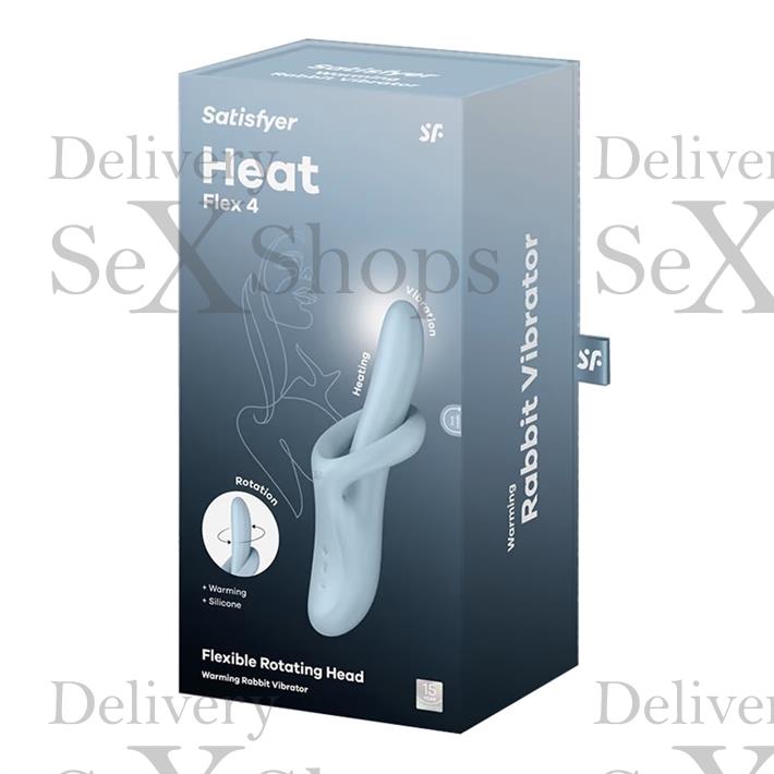 Heat Flex 4 - Vibrador con efecto calor y Flexible ademas con 4 Motores