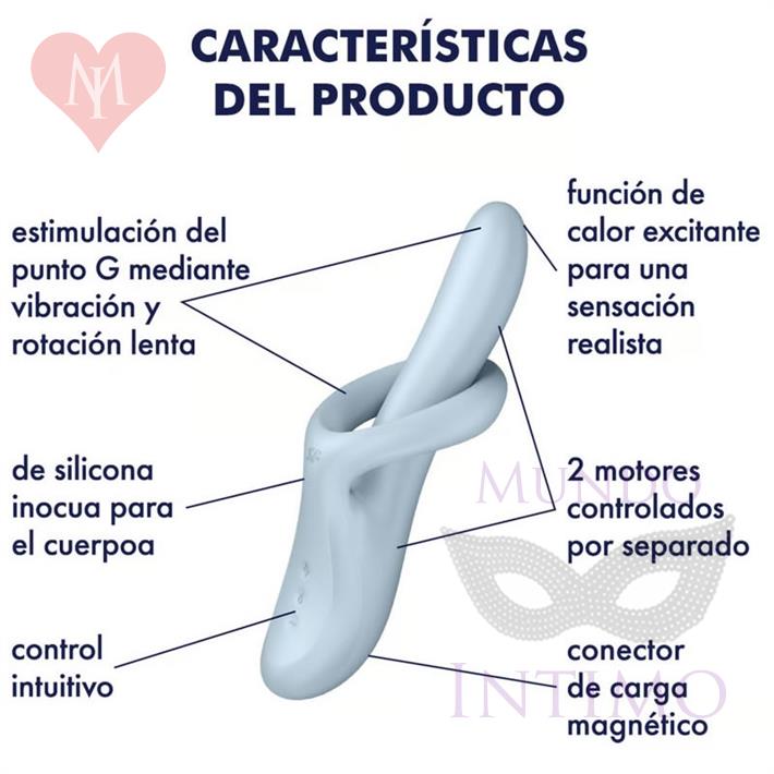 Heat Flex 4 - Vibrador con efecto calor y Flexible ademas con 2 Motores
