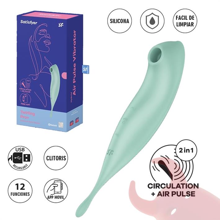  Twirling Pro+ Succionador y vibrador con aplicación 