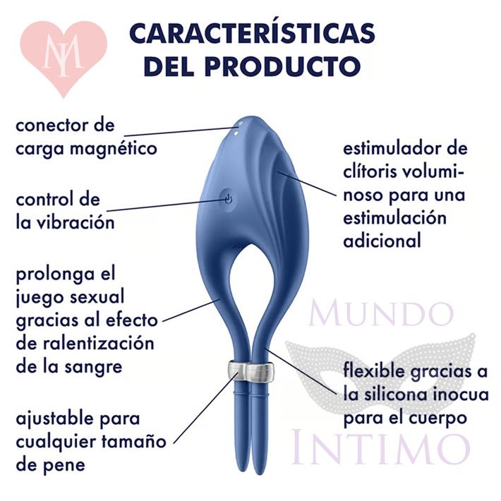 Duelist anillo para retrasar la eyaculacion con vibracion y carga USB