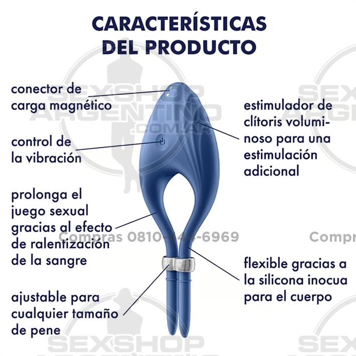 Duelist anillo para retrasar la eyaculacion con vibracion y carga USB