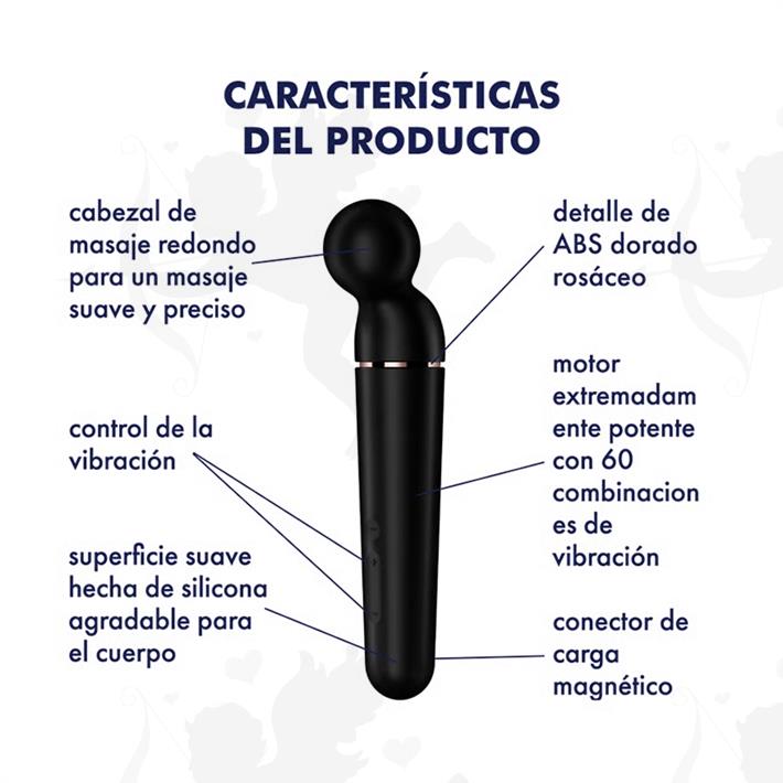 Planet Wand-er black + rosegold Vibrador potente con mas de 60 modos de vibracion Planet Wand-er black + rosegold Vibrador potente con mas de 60 modos de vibracion