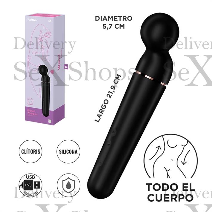 Planet Wand-er black + rosegold Vibrador potente con mas de 60 modos de vibracion Planet Wand-er black + rosegold Vibrador potente con mas de 60 modos de vibracion