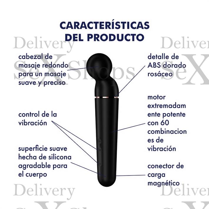 Planet Wand-er black + rosegold Vibrador potente con mas de 60 modos de vibracion Planet Wand-er black + rosegold Vibrador potente con mas de 60 modos de vibracion
