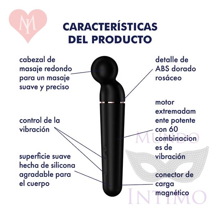 Planet Wand-er black + rosegold  Vibrador potente con mas de 60 modos de vibracion
