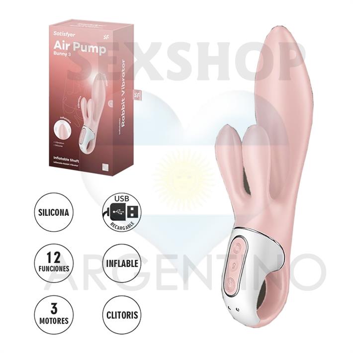 Air Pump Bunny 3: Vibrador Inflable con Estimulación Dual para Punto G y Clítoris