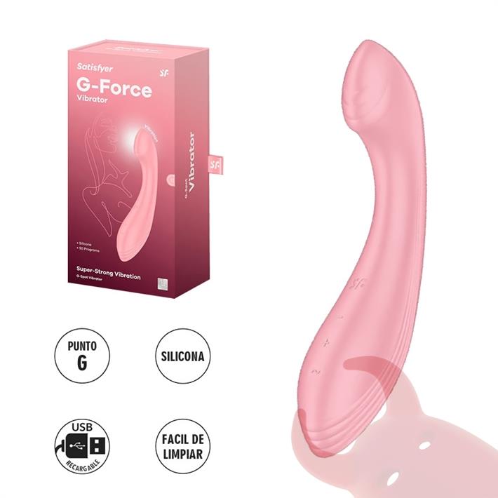  G-Force pink estimulador de punto G con carga USB 