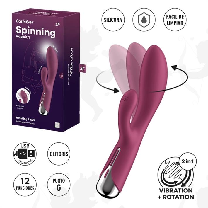 Cód: SS-SA-8727 - Spinning Rabbit 1 vibrador de punto G y clitoris con rotacion - $ 123800