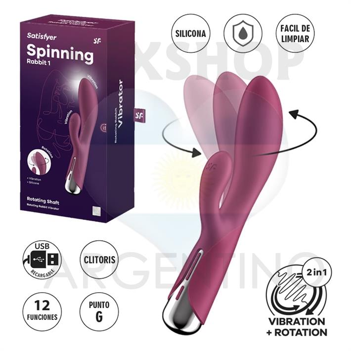 Spinning Rabbit 1 vibrador de punto G y clitoris con rotacion