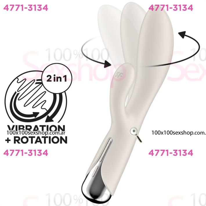 Cód: CA SS-SA-8741 - Spinning Rabbit 1 beige Estimulador de punto G con vibracion para el clitoris - $ 117500
