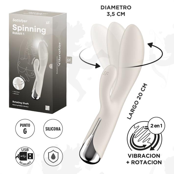 Spinning Rabbit 1 beige Estimulador de punto G con vibracion para el clitoris Spinning Rabbit 1 beige Estimulador de punto G con vibracion para el clitoris