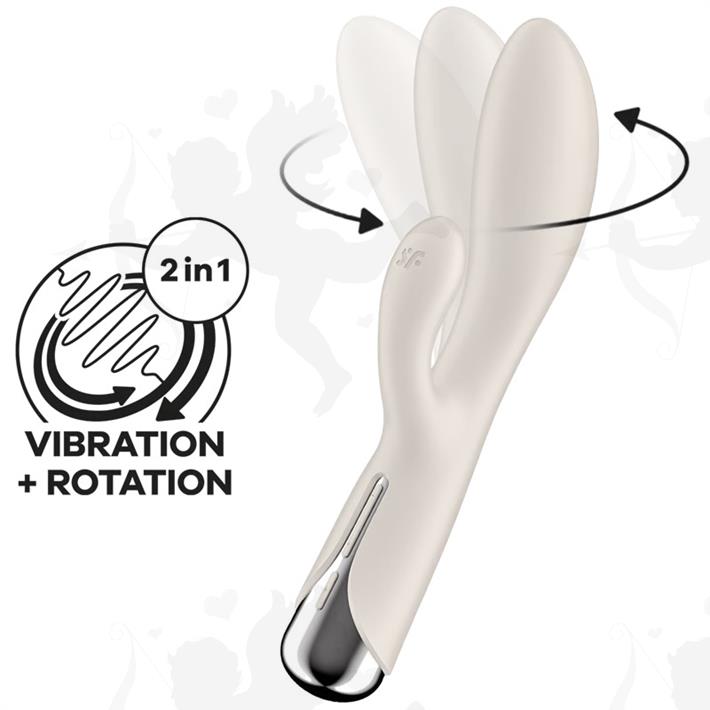 Spinning Rabbit 1 beige Estimulador de punto G con vibracion para el clitoris