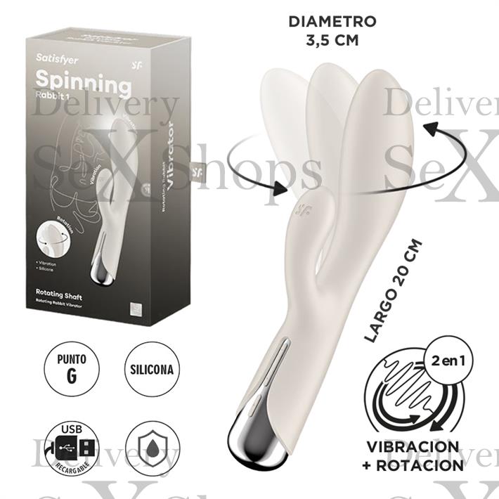 Spinning Rabbit 1 beige Estimulador de punto G con vibracion para el clitoris Spinning Rabbit 1 beige Estimulador de punto G con vibracion para el clitoris