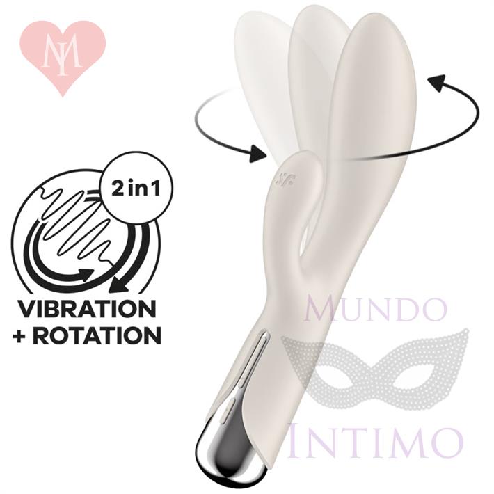 Spinning Rabbit 1 beige Estimulador de punto G con vibracion para el clitoris