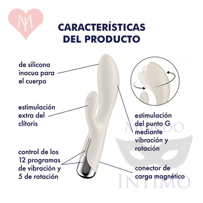 Spinning Rabbit 1 beige Estimulador de punto G con vibracion para el clitoris