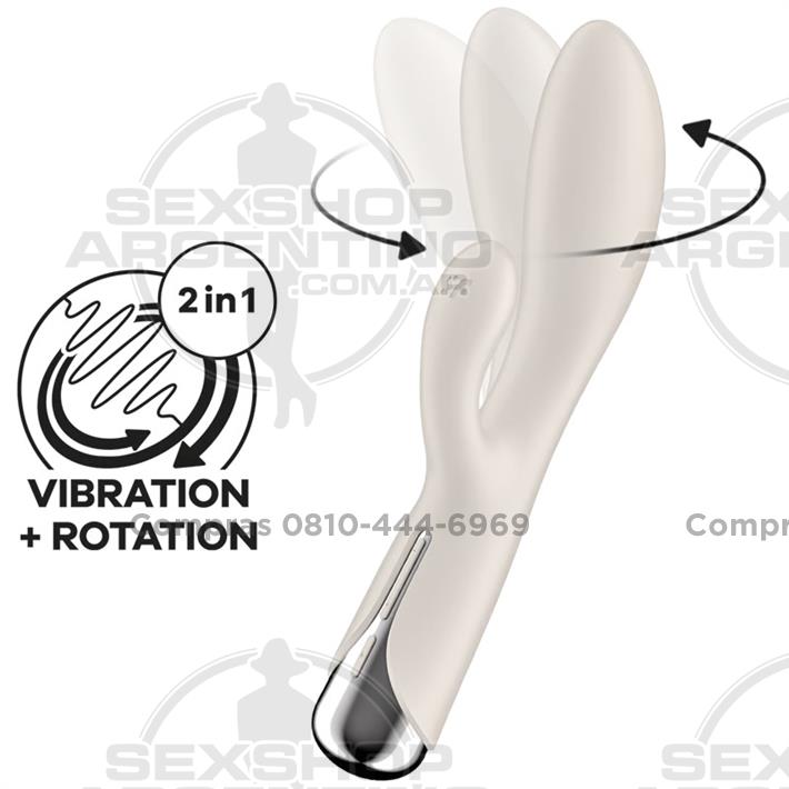 Spinning Rabbit 1 beige Estimulador de punto G con vibracion para el clitoris